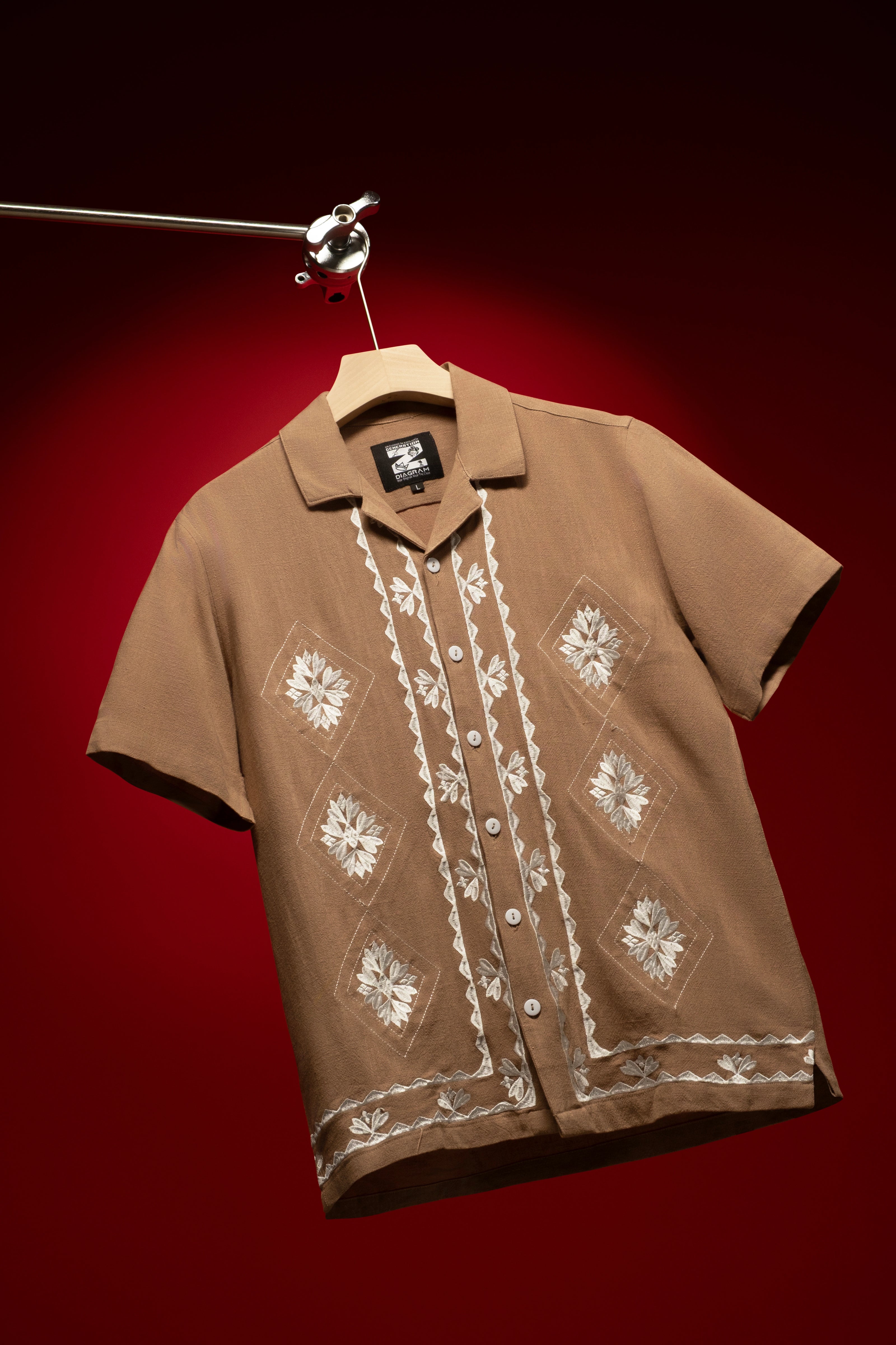 Men's Embroidered Cuban Shirt | DSH-44