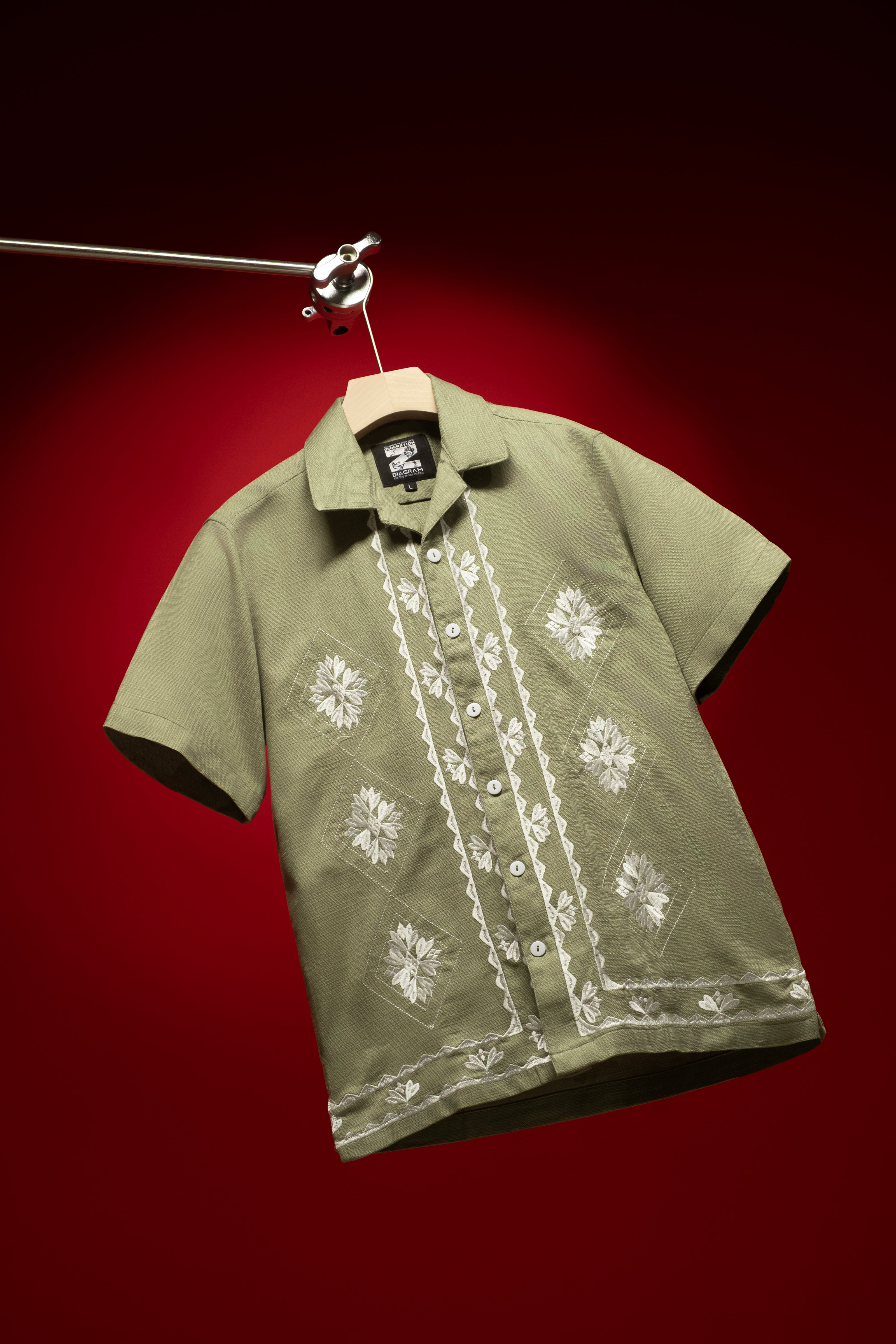 Men's Embroidered Half Sleeve Cuban Shirt | DSH-40