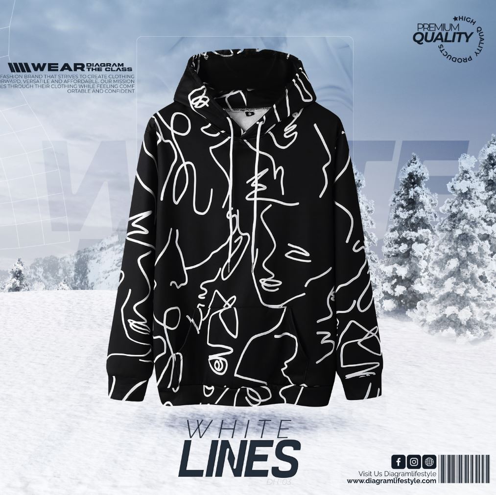 Hoodie | White Lines